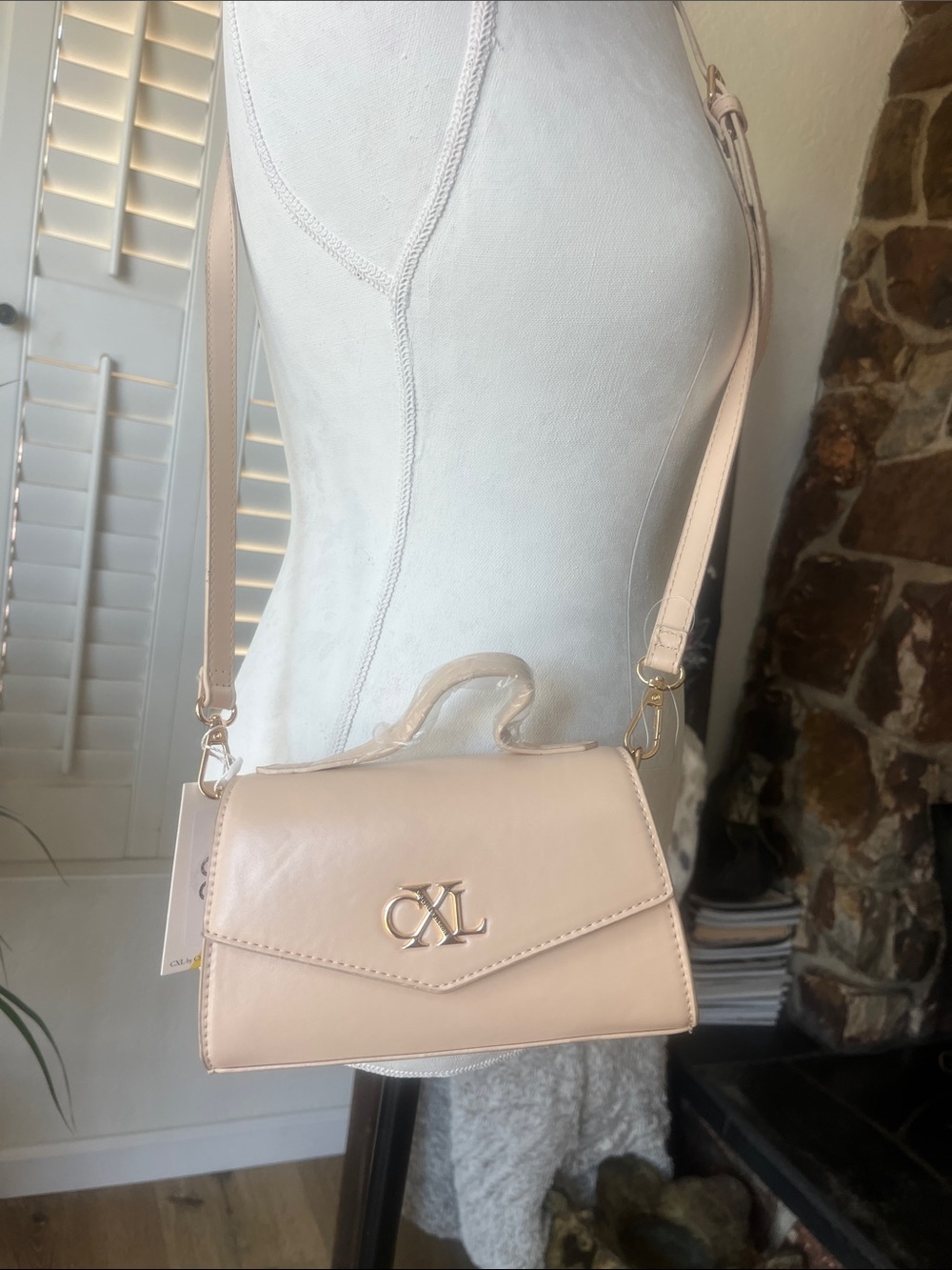 Christian Lacroix Blush Pink Top-Handle Crossbody Bag
